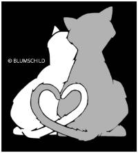 Katzenliebe mit Herz - To Kitty With Love - Blumschild